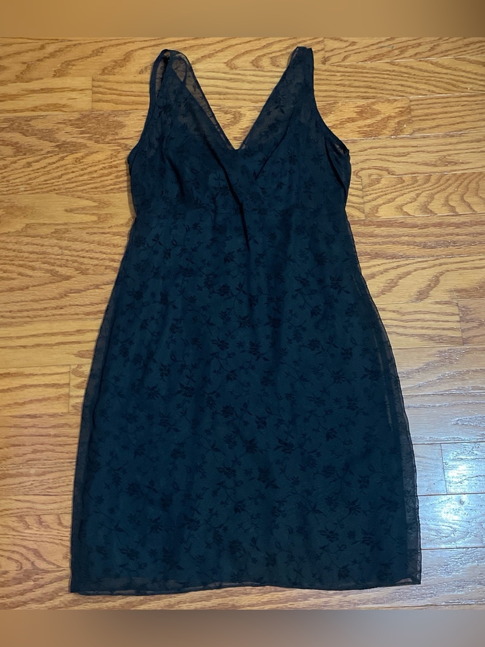 Esprit Black Floral Lace V-Neck Mini Dress